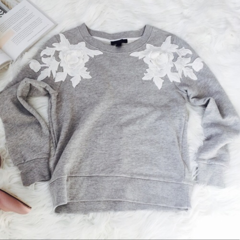 Gray j crew sweatshirt